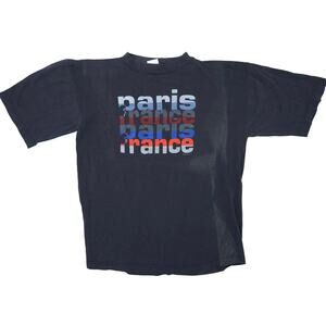 Vintage 90s Le Royal Paris France Faded Short Sleeve Shirt Medium